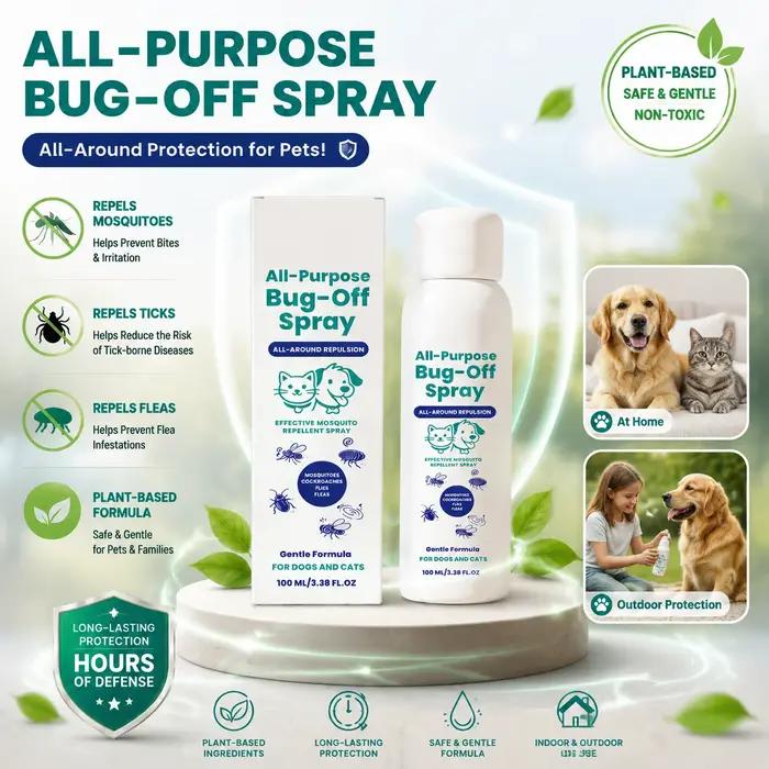 Spray répulsif anti-insectes pour animaux de compagnie