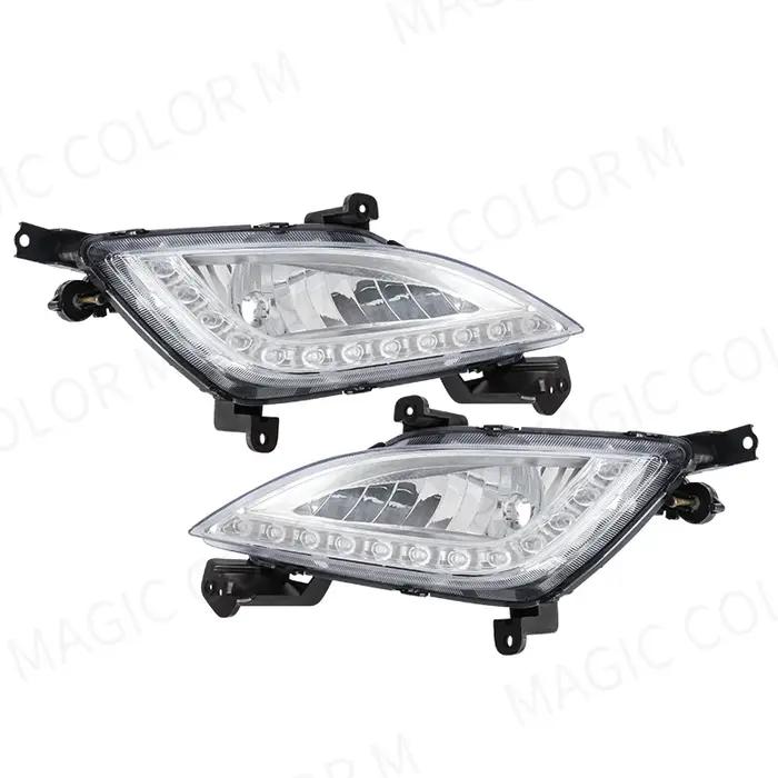 Pour Hyundai Elantra GT I30 2012 2013 2014 2015 2016 DRL couvercles antibrouillard feux diurnes voit
