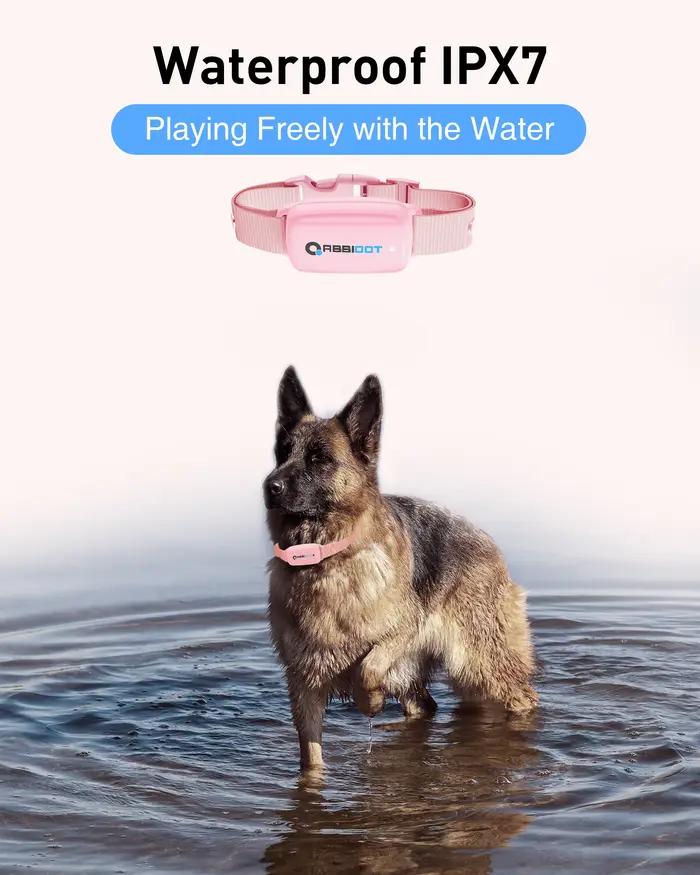 Collier de choc de chien ABBIDOT-T30 pour chiens formation canine fournitures d'équipement sans aboiement accessoires pour animaux de compagnie sangle de document rose 3000ft 900m