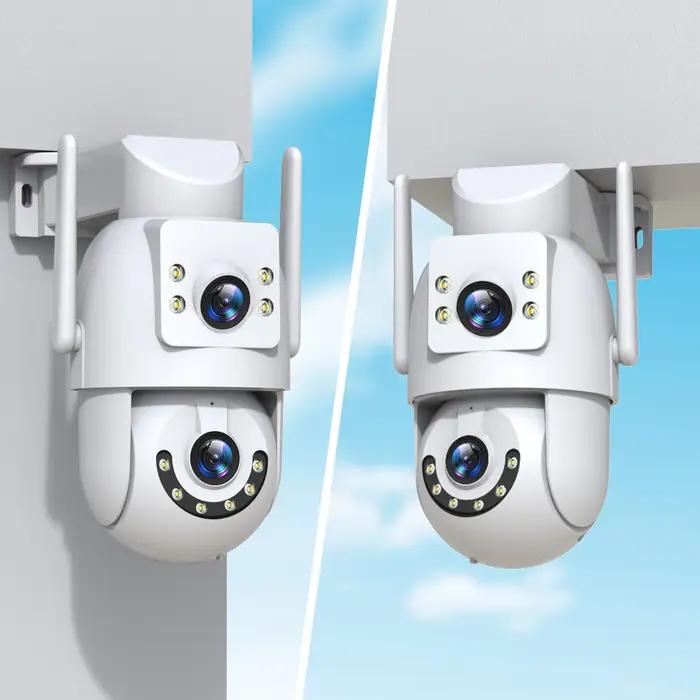 Caméra de surveillance extérieure 4K PTZ JOOAN 5G WiFi - Double objectif 4MP avec suivi automatique