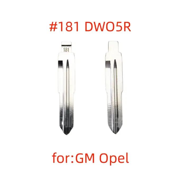 Bouton de clé 10 pièces 181 # KD clé lame DWO5R clé à rabat en métal clé de rechange vierge pour Xhorse VVDI KD téléco
