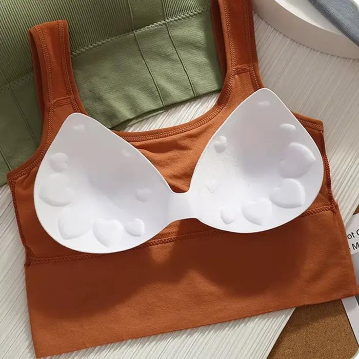 Soutien-gorge de sport respirant pour femme, haut de fitness anti-transpiration, soutien-gorge de yoga sans couture, haut court antichoc, soutien-gorge push-up, haut d'entraînement de gym