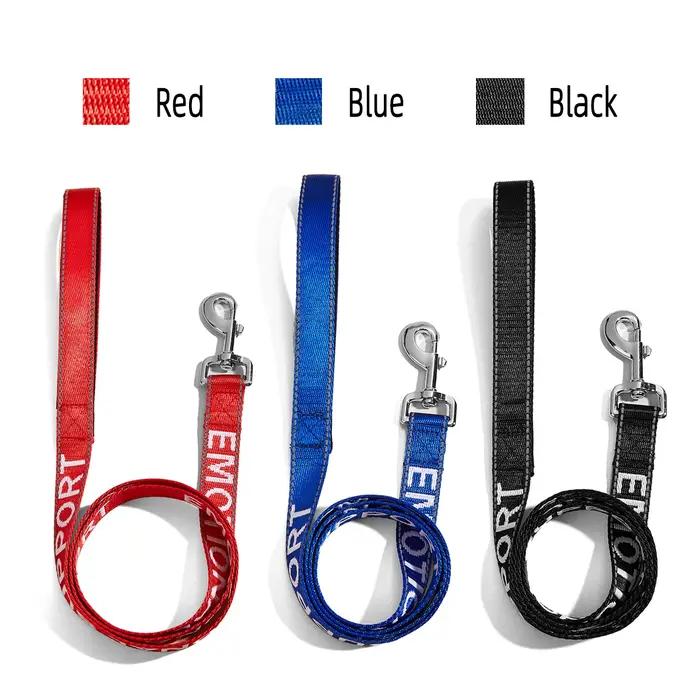 Laisses pour petits chiens et chats, couleur unie, Service pour chiens et Support émotionnel, laisse Jacquard à réflexion, entraînement de marche pour animaux de compagnie puissants