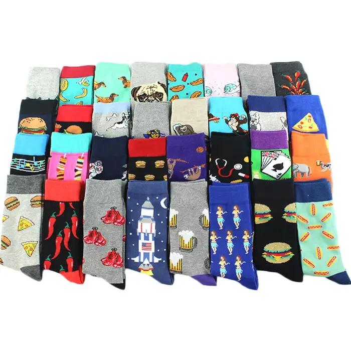 Chaussettes drôles unisexes, motifs animaux et nourriture, cadeau original et mode décalée