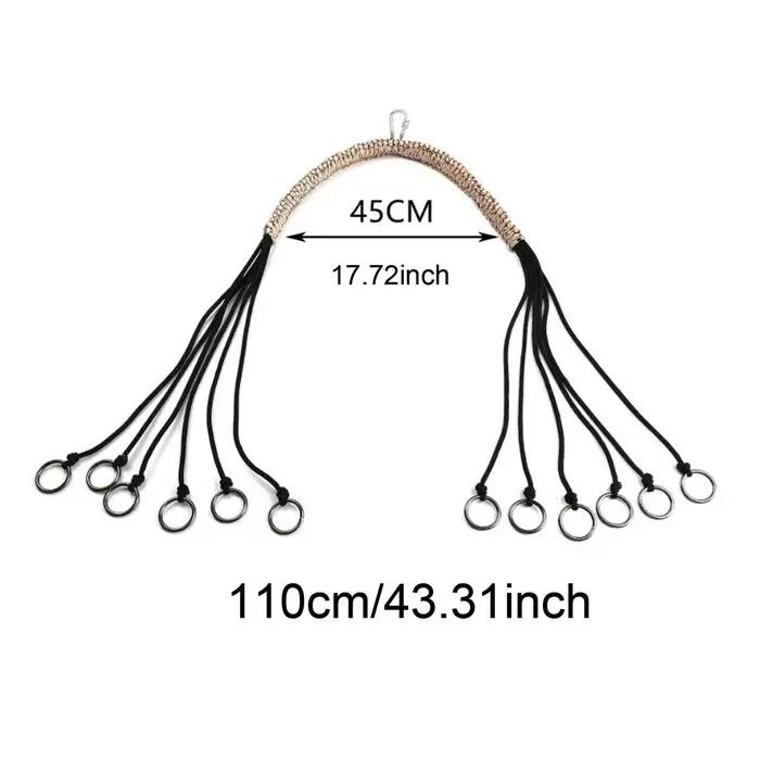 Lanyard paracord pour appeaux canards 12 boucles - Porte-appeaux robuste chasse gibier d'eau
