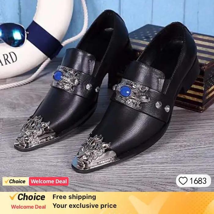 Gentleman IQUE Shoes Patchwork Crystal Designer pour hommes