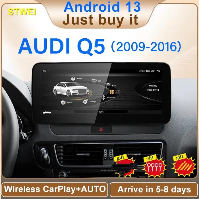 STWEI Prix Usine 8G 64G Android 14 12.3 pouces Carplay AUTO Pour AUDI 09-16 Q5 Lecteurs Vidéo Voitur