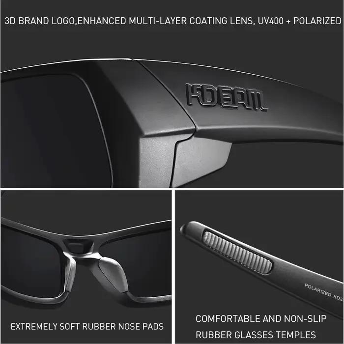 KDEAM mode lunettes de soleil polarisées hommes femmes lunettes de Sport en plein air plage pêche vo