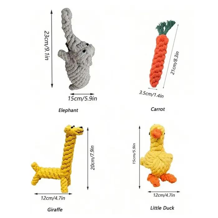 Corde tissée à la main en lin pour chiens de petite et moyenne taille jouets dents meulage occassions spéciales anniversaire nouveau membre famille