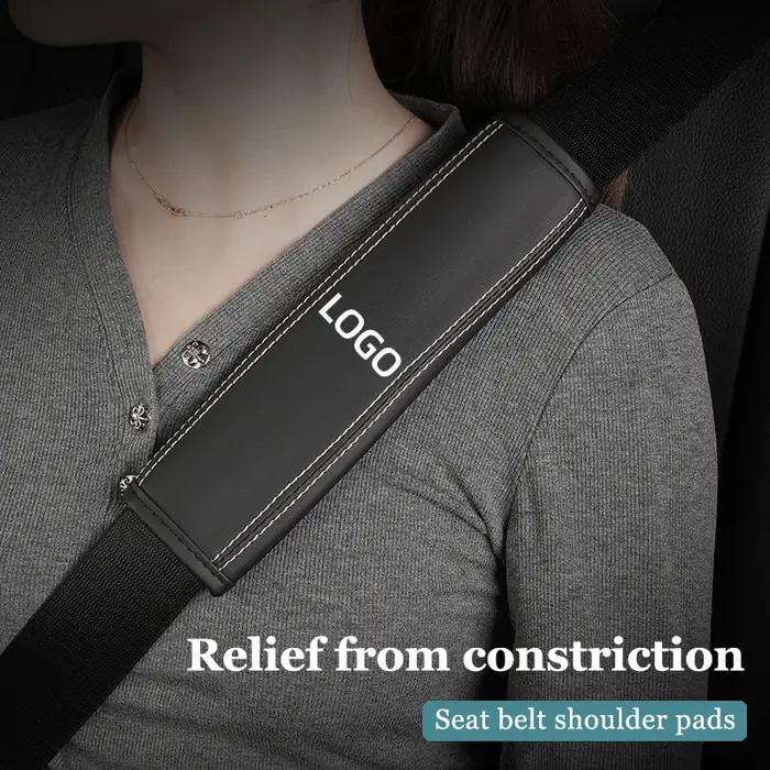 Ceinture de sécurité en cuir brodée pour Porsche Panamera Spyder Carrera Macan Boxster élégante et sécuritaire
