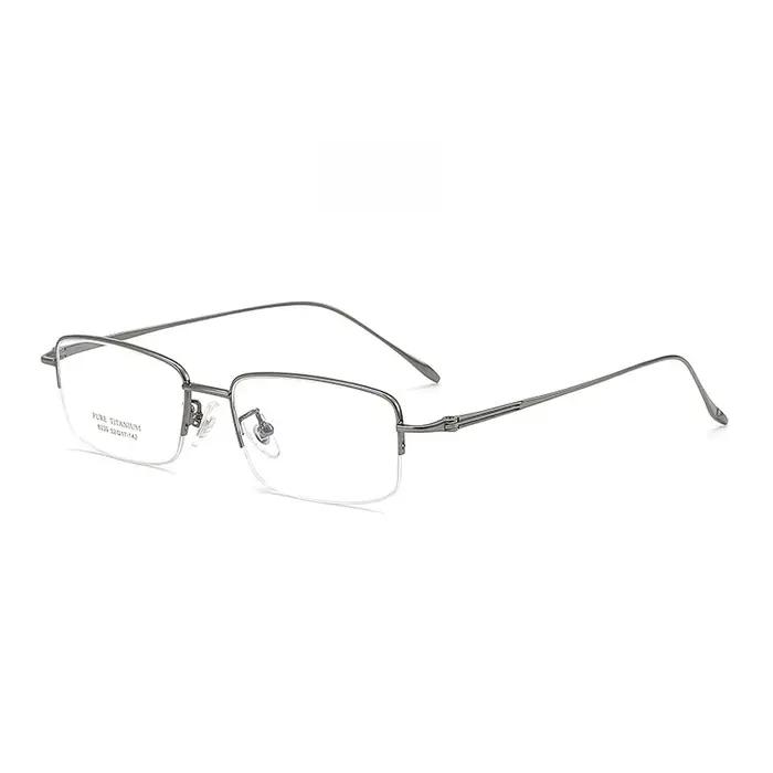 Lunettes rétro carrées en titane pour homme ultra-légères et résistantes occasions professionnelles et décontractées