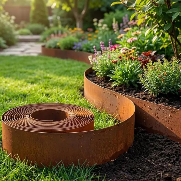 Bordure de jardin en acier résistant aux intempéries