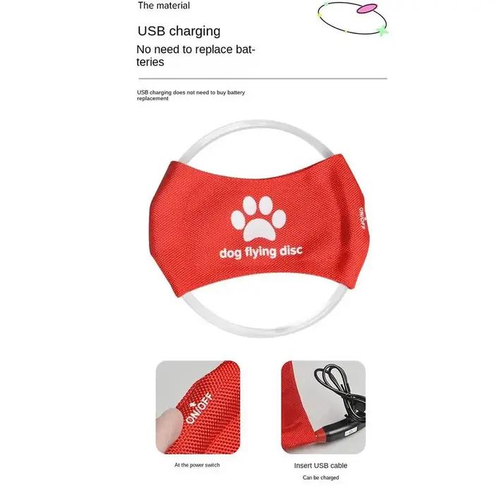 Disques volants lumineux LED pour chiens