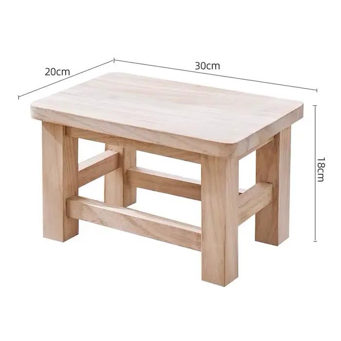 Petit tabouret en bois massif minimaliste moderne, banc pour enfants, chaussures de salon pour adult