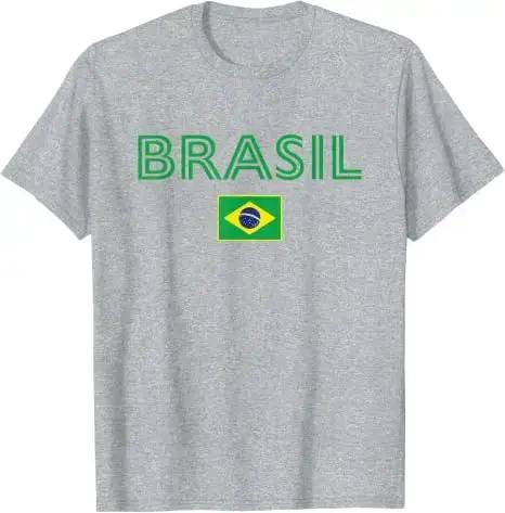T-shirt rétro brésilien pour femmes et hommes, drapeau du Brésil, souvenir brésilien, maillot de football pour les fans de l'équipe brésilienne, vêtements de football, tee-shirt tendance