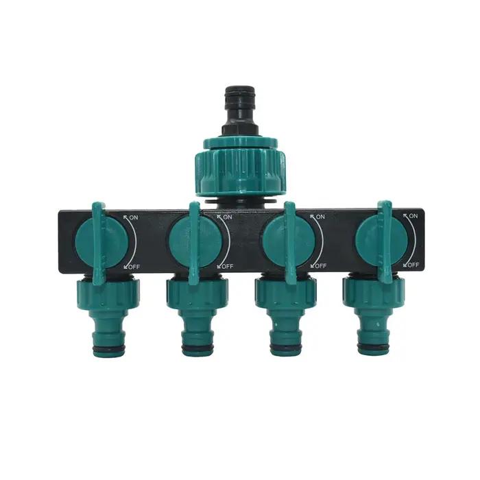 Séparateur d'eau du robinet de jardin à 4 voies, Irrigation goutte à goutte, tuyau d'eau, vanne d'ir