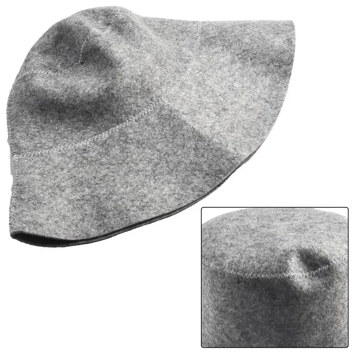 Chapeau de Sauna en feutre Anti-chaleur, casquette russe épaisse en feutre de laine, bonnet de douch
