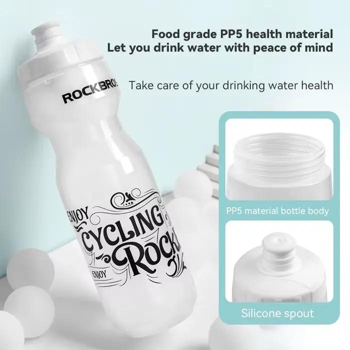ROCKBROS-Bouteille d'eau en plastique pour vélo de route et VTT, accessoire portable de grande capac
