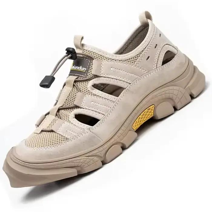Chaussures de sécurité pour hommes, sandales de travail respirantes, anti-écrasement, anti-crevaison