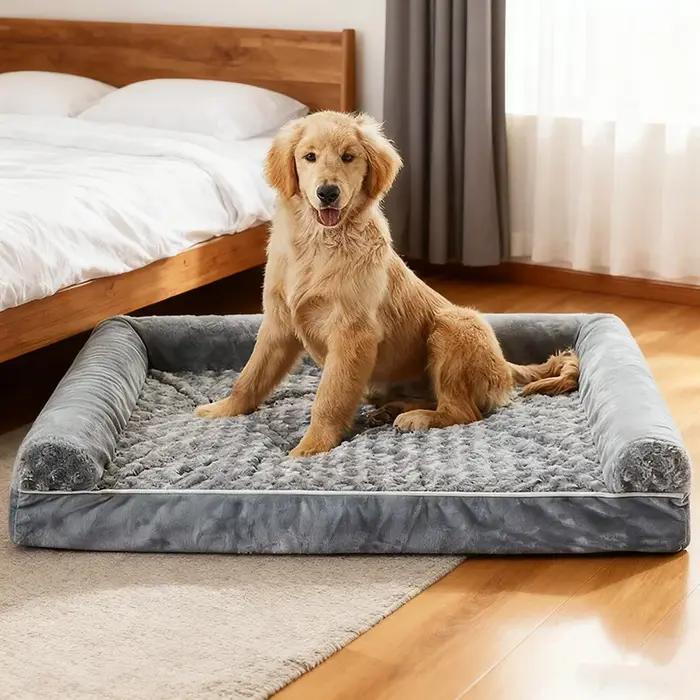 Coussin pour chien en mousse à mémoire de forme, accessoires pour chien, imperméable, toutes saisons, universel, lavable en machine, lit de luxe pour chien de taille moyenne