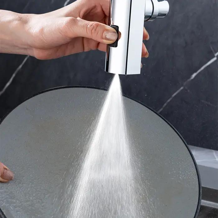Robinet cuisine 3/4 chute d'eau universel bec pivotant pulvérisateur évier salle de bain mitigeur pluie