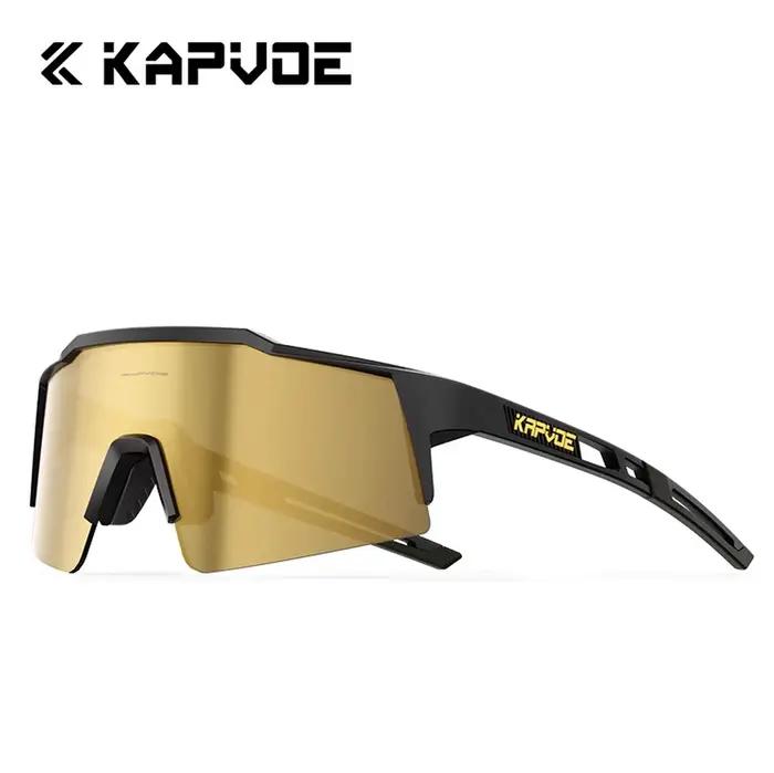 Lunettes de sport polarisées KAPVOE pour vélo route, VTT, course et pêche - Homme et Femme