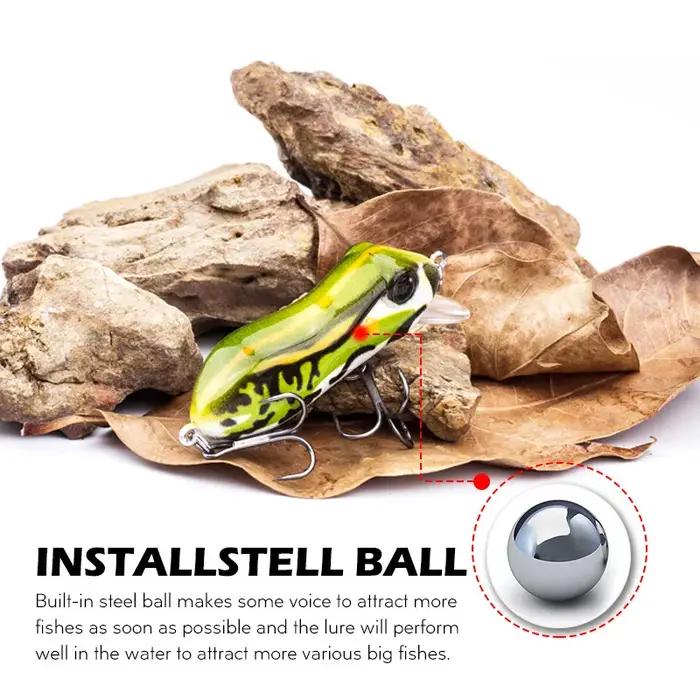 Agoie 63mm/10g leurres de pêche grenouille bionique Topwater poisson dur Wobbler pêche artificielle