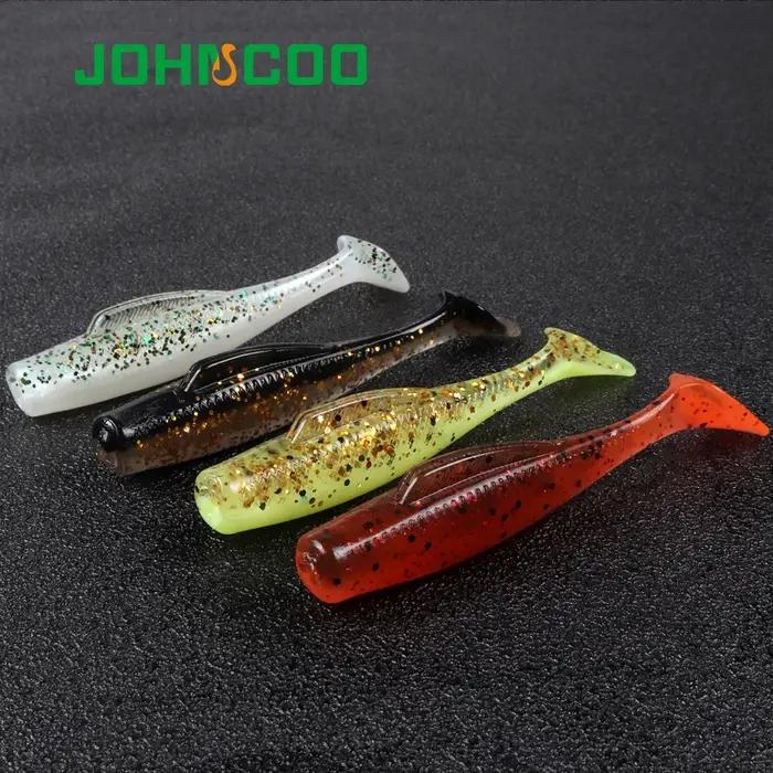 Leurre en silicone souple Johncoo de 80mm lumineux pour pêche en eau douce et en mer océanique à offrir aux pêcheurs passionnés