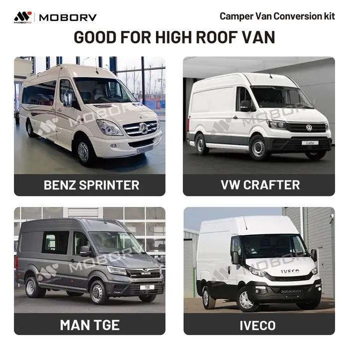 Kit de conversion de fourgonnette en camping-car MOBORV Sprinter Crafter MAN IVECO, armoire légère certifiée CE, appareils électroménagers, cuisine en kit DIY
