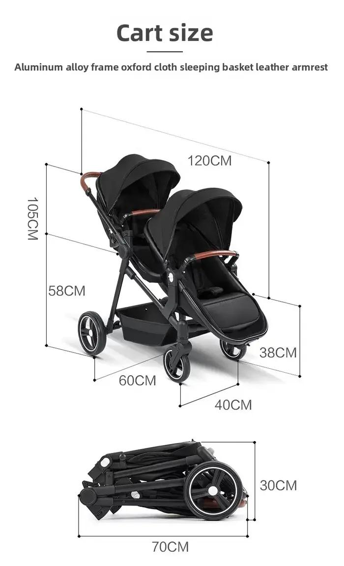 NOUVEAUX Coussinets jumeaux ultra-légers, coussinets multifonctionnels avec sièges auto, 3 en 1 plié