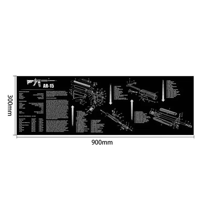 Kit de nettoyage pour AR15, tapis de souris pour Colt 1911 AK47 Beretta 92 FS BROWNING CZ Shadow2 SA