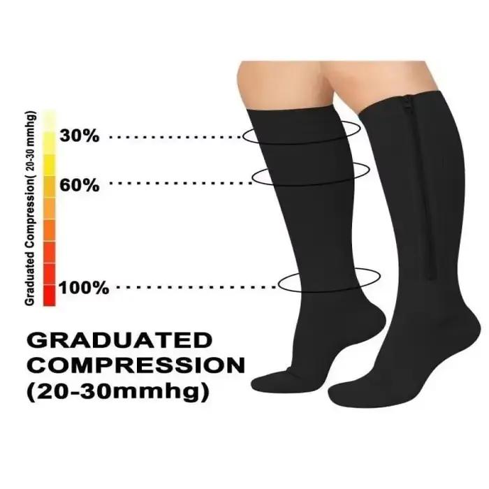 Chaussettes de compression à fermeture éclair 2025 - Soulagement des douleurs Hommes Femmes Chasse