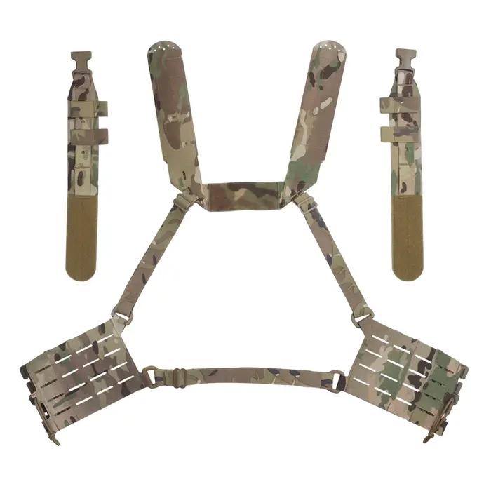Gilet tactique de chasse avec triple poche chargeur 5.56 - Harnais ARC et système Molle rapide