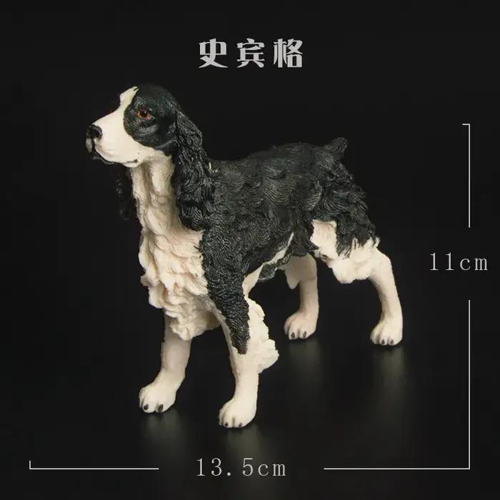 Figurine Sculpture Réaliste Chien Border Collie Modèle en Plastique Simulation Animale Jouet Éducatif pour Enfants Décoration de Bureau et Maison Anniversaire