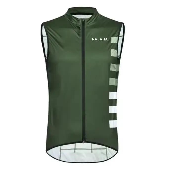 Maillot de cyclisme pour homme et femme, toutes tailles, bleu, coupe-vent, gilet, vêtements de cycli