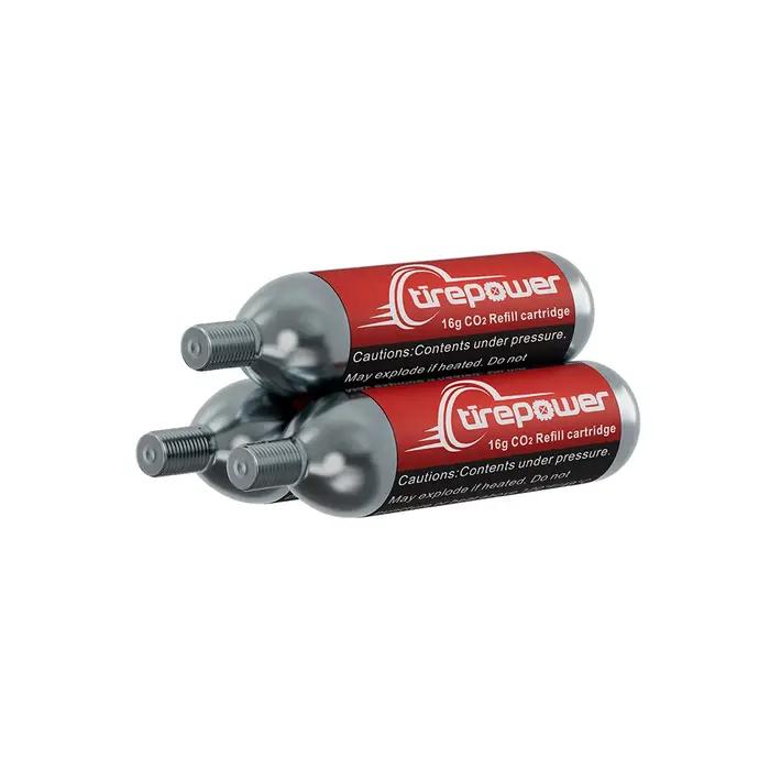 Lot de cartouches de CO2 filetées de 16 g pour gonfleur de pneus de vélo, valves Presta et Schrader,