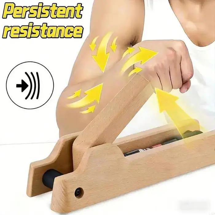Entraîneur bras fer en bois avec 12 niveaux résistance réglables pour améliorer le confort préhension le 24BD