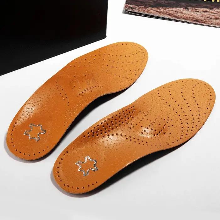 Semelles orthopédiques en cuir, Support de voûte plantaire, pieds plats, fasciite plantaire, coussin