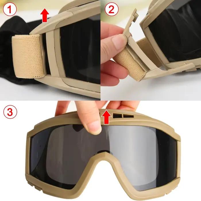Lunettes tactiques militaires antivent et antisable pour wargame paintball airsoft et randonnée occasions spéciales