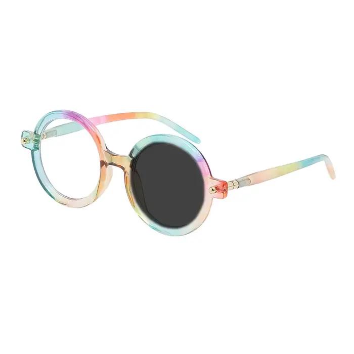 Lunettes de lecture photochromiques rondes rétro Anti lumière bleue pour hommes et femmes