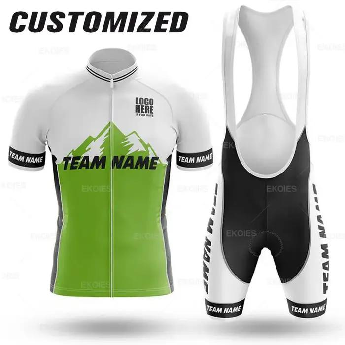 Maillot de cyclisme professionnel personnalisé avec nom de l'équipe de vélo