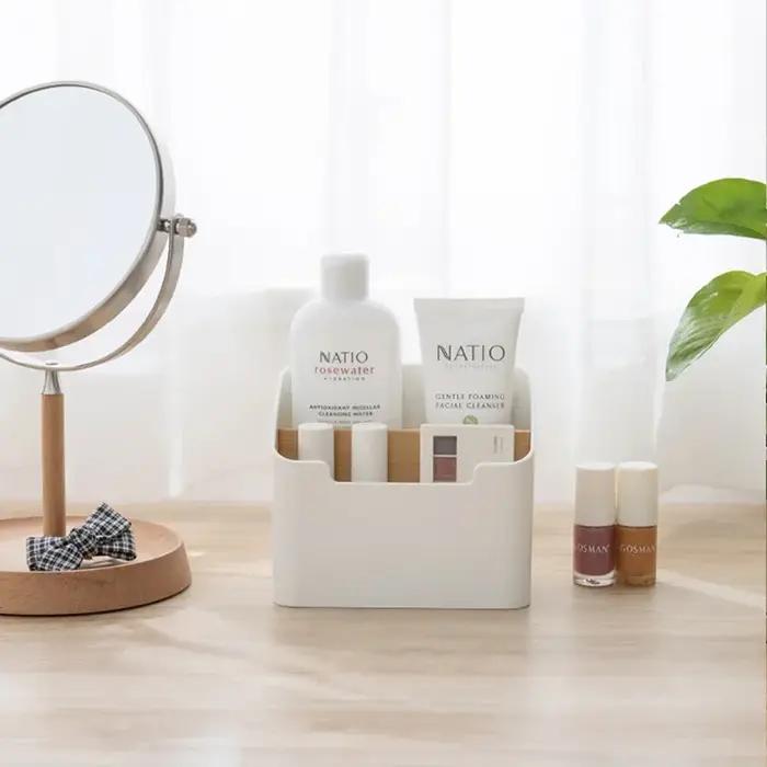 Boîte de rangement de bureau en plastique pour télécommandes, mouchoirs, cosmétiques, fournitures de bureau, organisation du salon