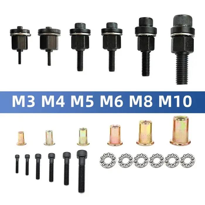 Adaptateur de perceuse à écrou à rivets M3 M4 M5 M6 M8 M10, Installation Simple, riveteuse électriqu