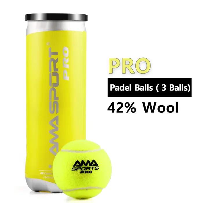 Pack de 3 balles de padel durables de qualité tournoi - Boules de padel à rebond optimal pour joueurs professionnels et amateurs