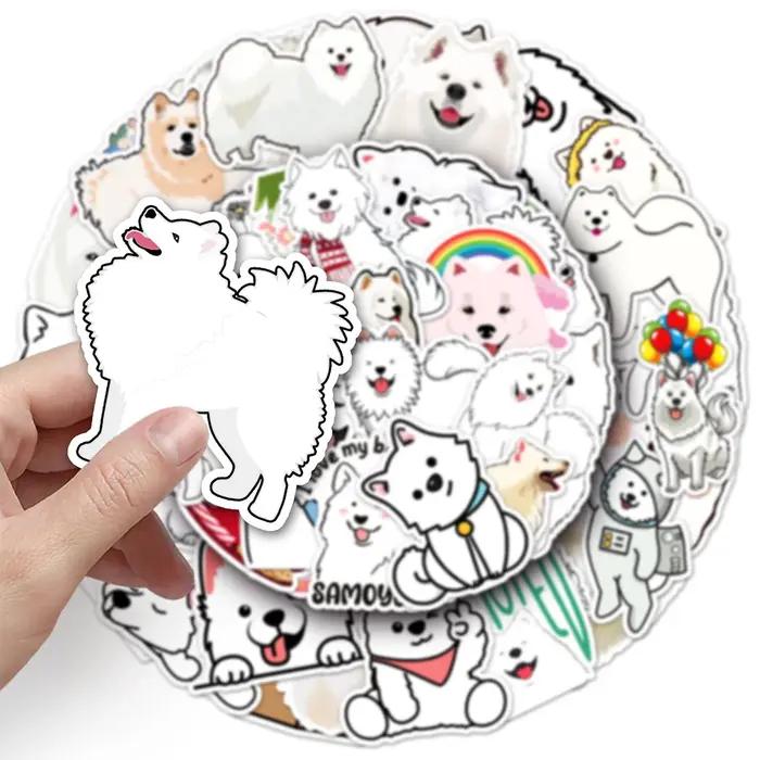 10/30/50pcs Kawaii Chien Samoyède Graffiti Autocollants BRICOLAGE Ordinateur Portable Scrapbook Valise Journal