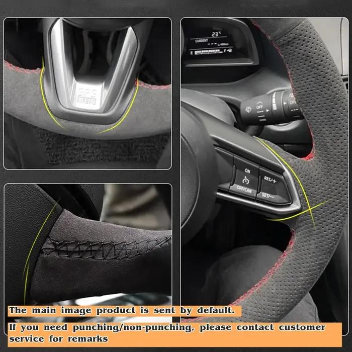 Housse de volant de voiture personnalisée en daim, 100% adaptée à Volkswagen Golf 6 Mk6 VW Polo Sagi