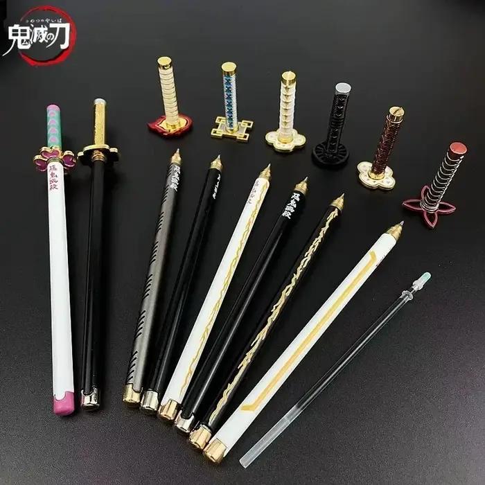 Stylo à bille en alliage Mitsuri Shinobu Tanjiro, 20cm, taille réelle, accessoires de personnages d'