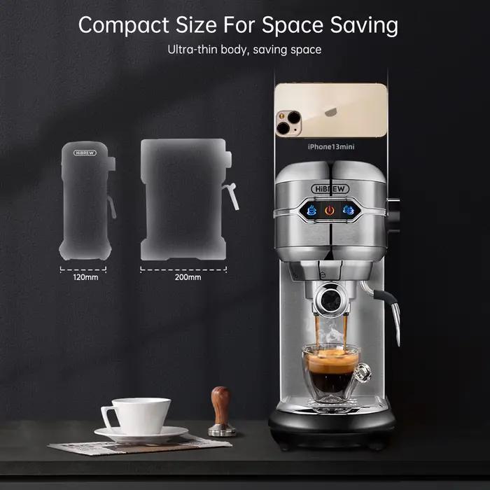 Hiinvasif W Cafetière, Inox Semi-existent, Dosette ESE Super Mince, Expresso en Poudre, Machine à Ca