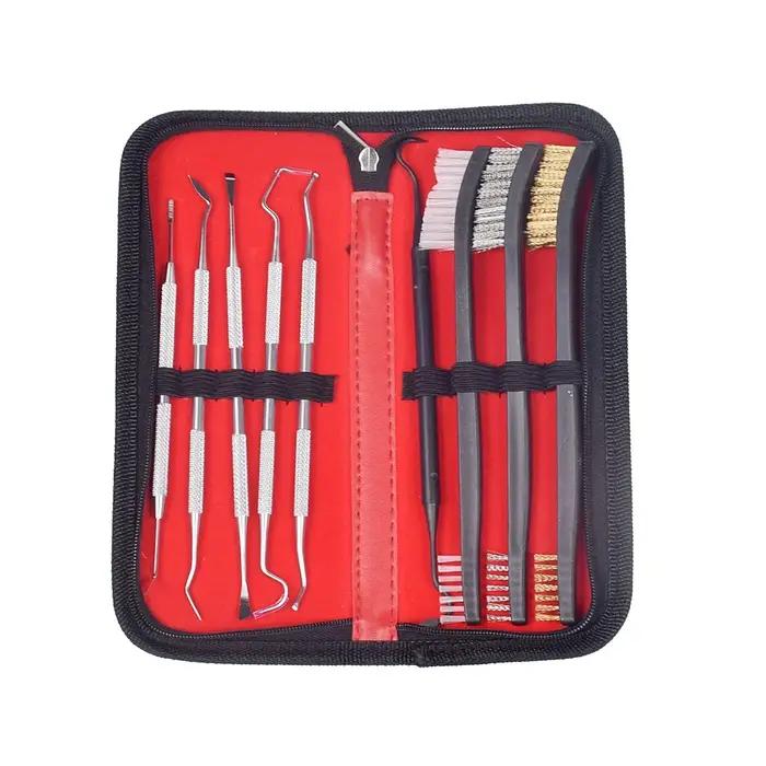 Tactique offre spéciale 9 pièces/ensemble kit de nettoyage d'armes pistolet universel Kit de nettoya