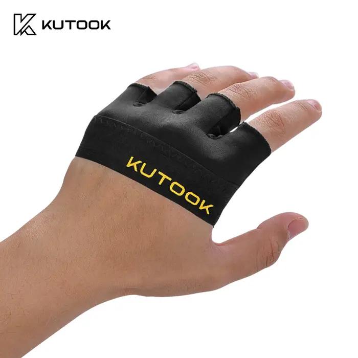 KUTOOK gants de Fitness à quatre doigts pour hommes et femmes, respirants, antidérapants, Absorption